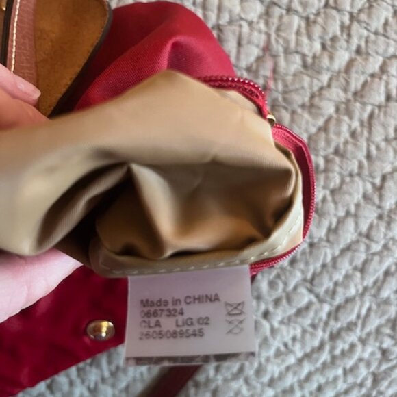 Longchamp Le Pliage Original Medium Nylon Tote Bag Red - Picture 3 of 8